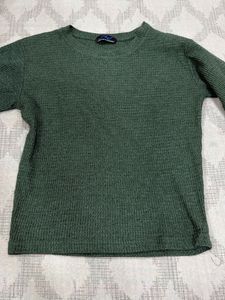Green Long Sleeve Knit Top