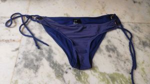 Blue Bikini Bottom with Tie Sides