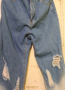 Urbanic Distressed Ombre Wide Leg Jeans