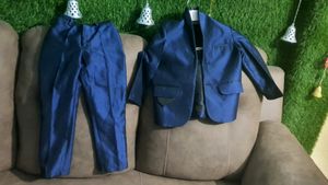 Beautiful kids boy blue suit