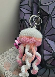 Crochet Jellyfish Keychain