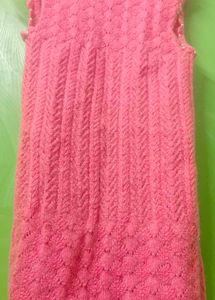 Coral Knit Sleeveless Cardigan back side