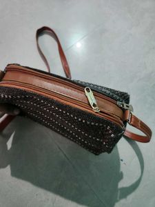 Woven jute sling bag on ramzan offer reduced price