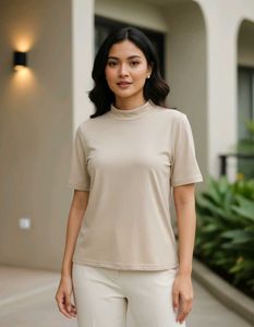 Women's Mock Neck T-Shirt