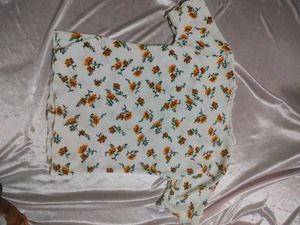 Floral Print Square Neck Top