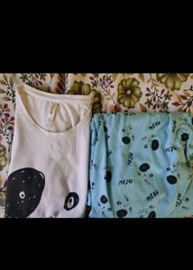 Cute Panda &amp; Cat Print Pajama Set