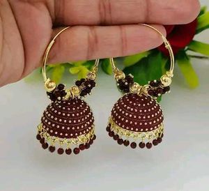 Elegant Yellow Jhumka Earrings