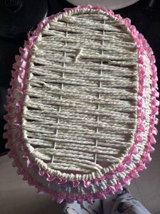 Baby Pink  packing basket with net