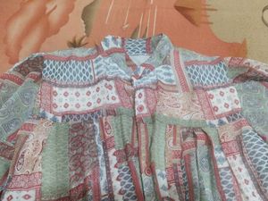 Bohemian Patchwork Print Kurta Top