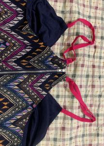 Boho Print Halter Neck Dress