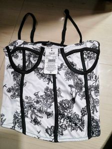 Shein Adjustable Spaghetti Strap Floral Print Cors