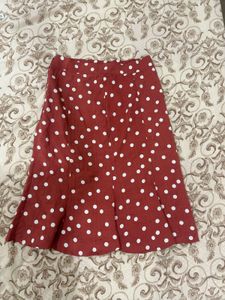 Chic Polka Dot Midi Skirt