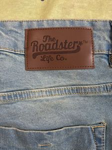 Faded blue jeans