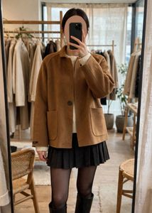 Women's Camel Wool Blend Jacket