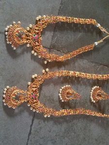 Indian Ethnic Necklace short &amp; Long with Earrings