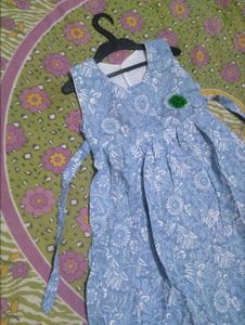 Cute Blue Floral Baby Dress