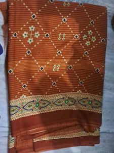 Beautiful Rust Orange Saree