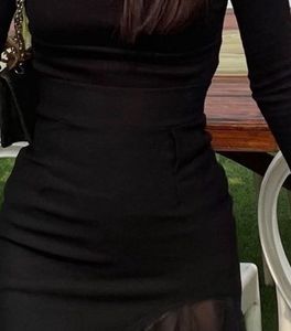 Chic elegant black skirt