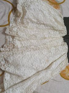 Elegant White Lace Gown