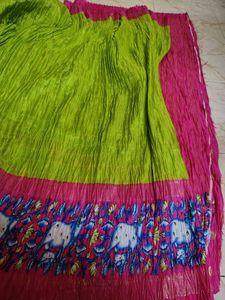 Vintage Crinkle Fabric with Floral Print