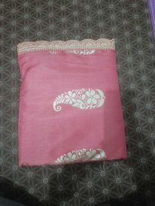 Pink Paisley Saree