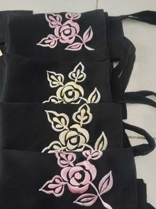 Embroidered Black Abaya Set