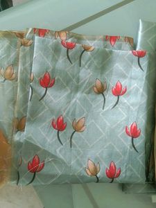 Designer Saree with Cow &amp; Lotus Print