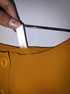 Chic Mustard Yellow Square Neck Top