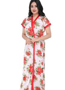 Satin Nighty/Women Robe