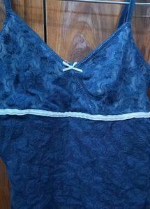 Blue Lace Camisole Top