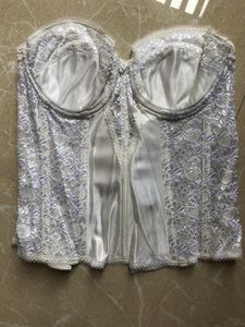 Vintage White Lace Corset Bustier