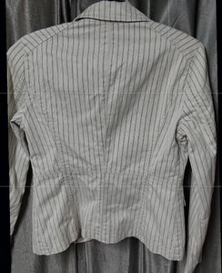 white striped blazer