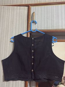 Mirror Badla Black Blouse
