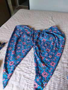 Blue Ethnic Print Kurta Set