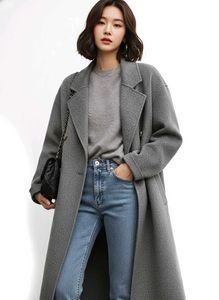 NEW StyleCast Women Single-Breasted Longline Coat