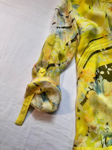 Vibrant Yellow Floral Print Kurta