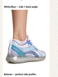 White &amp; Blue Plaid Sneakers