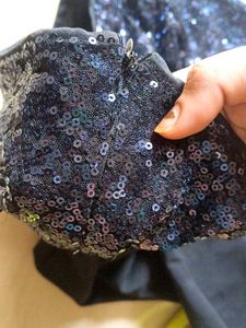 shein Sparkling One-Sleeve Party Dress
