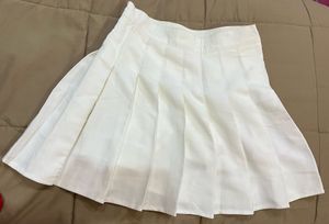 White Pleated Tennis Skirt