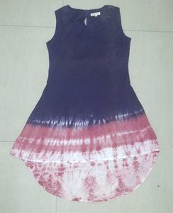 Tie-Dye Sleeveless Purple Kurti - Women