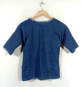 Denim Blue Casual Top (Women's)