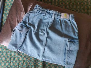 Light Blue Cargo skirt