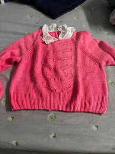 Cute Pink Knit Sweater