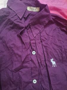 Burgundy Button-Down Shirt new
