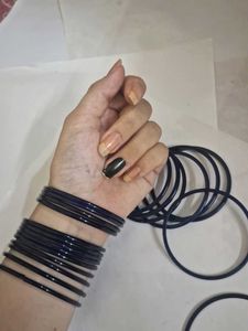 Set of Elegant Dark Blue Bangles