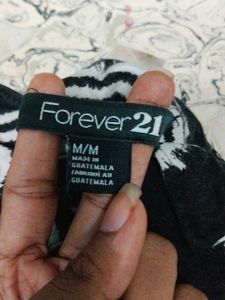 Forever 21 Black &amp; White Striped Button-Down