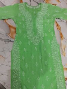 ADA Green Chikankari Kurta