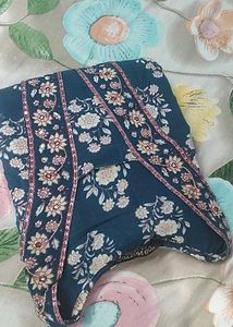 Elegant Teal Floral Print kurta