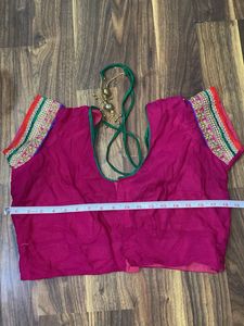 Elegant Heavy Green And Pink Embellished Saree