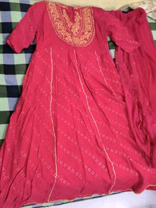 Free Finger Ring+ Anarkali Wid Dupatta